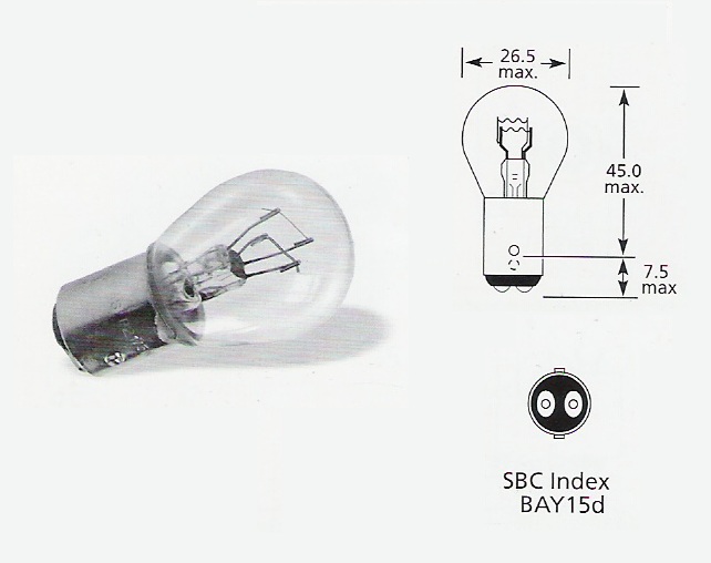 6 volt 21/5 watt SBCindex BAY15d